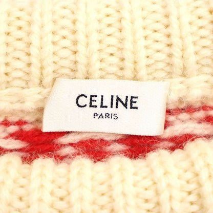 Celine 21aw Oversize D Shetland Crewneck Sweater 2a38q107o Ivory XS
