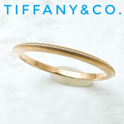 Tiffany & Co Milgrain Pink Gold Ring Approx 115 U