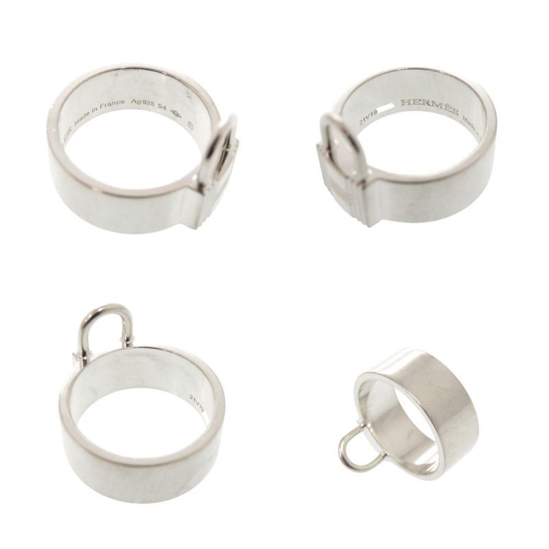 Hermes Alpha Kelly Silver 925 #54 Ring 0950 Hermes