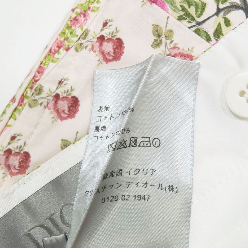 Unused 22AW DIOR Patchwork Short Half Pants Floral Rose Semi-wide 293c170b5680