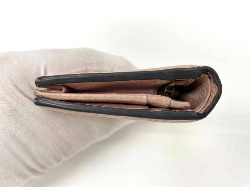 Gucci Animalier Bee Blind For Love Leather Compact Wallet 460185 Pink Made In