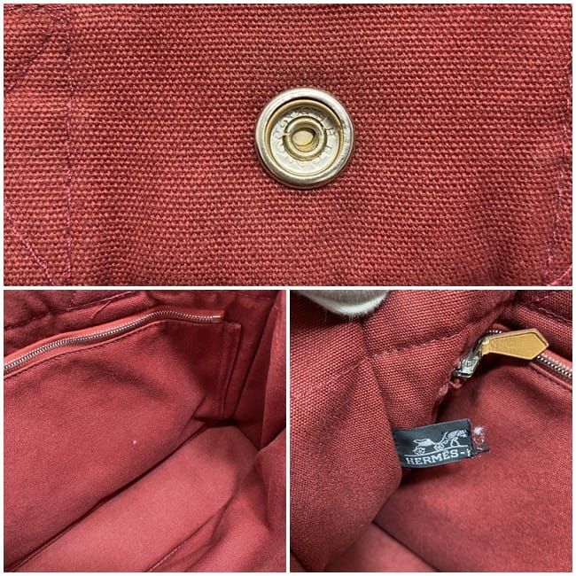 Hermes Handbag Fourre Tout PM Ec21452 Red Excellent Condition