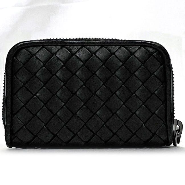 Bottega Veneta Coin Case Black Intrecciato Coin Purse Excellent Condition