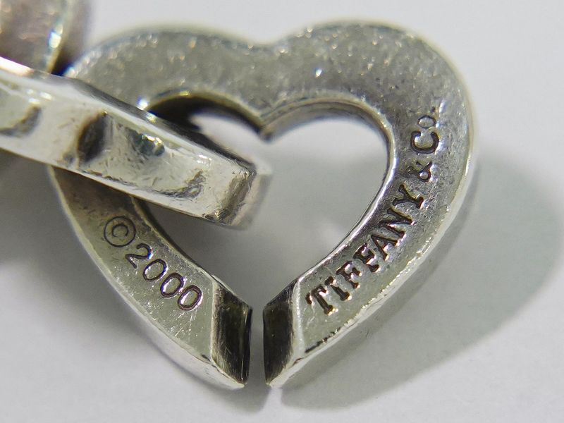 Authentic Tiffany & Co Tiffany & Co Heart Link 925 750 YG Bracelet Bangle