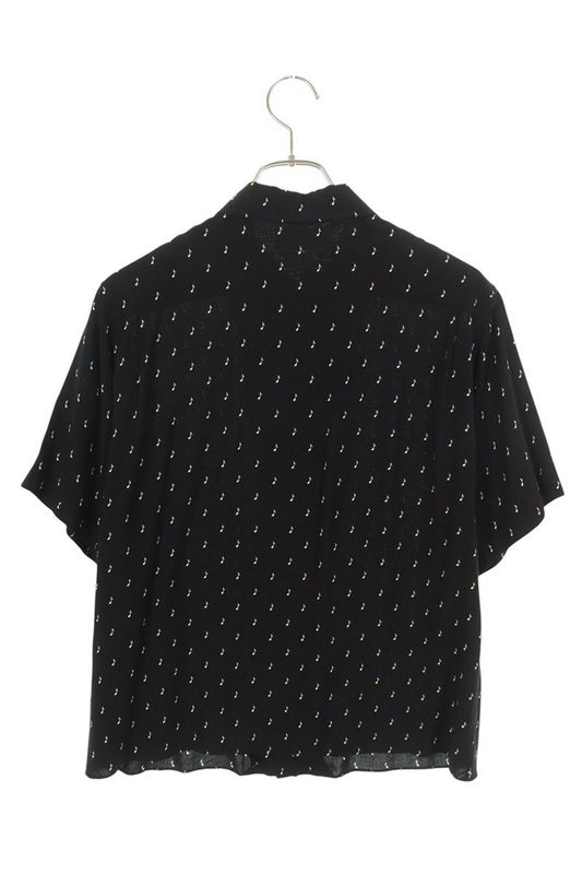 Celine 2c036736d Rayon Short Sleeve Shirt With Musical Note All Over Pattern