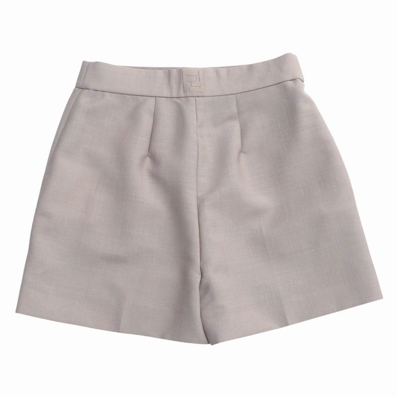 2023Fendi Shorts Size 36 FF Embroidery Double F Half Pants Made In Italy