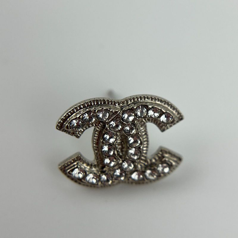 Chanel Coco Mark Accessories Earrings Silver A11V Vintage Ladies