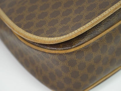 Authentic Celine Macadam Shoulder Bag Pochette PVC Brown Macadam Bag Pre-owned