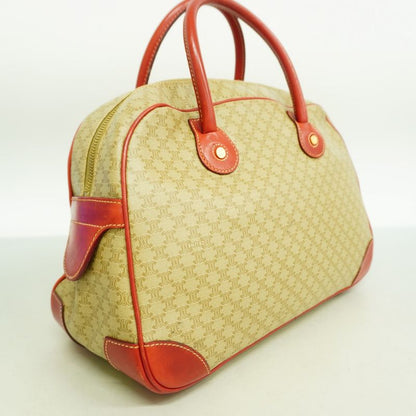 Celine Handbag Macadam PVC Beige Red Gold Hardware Women