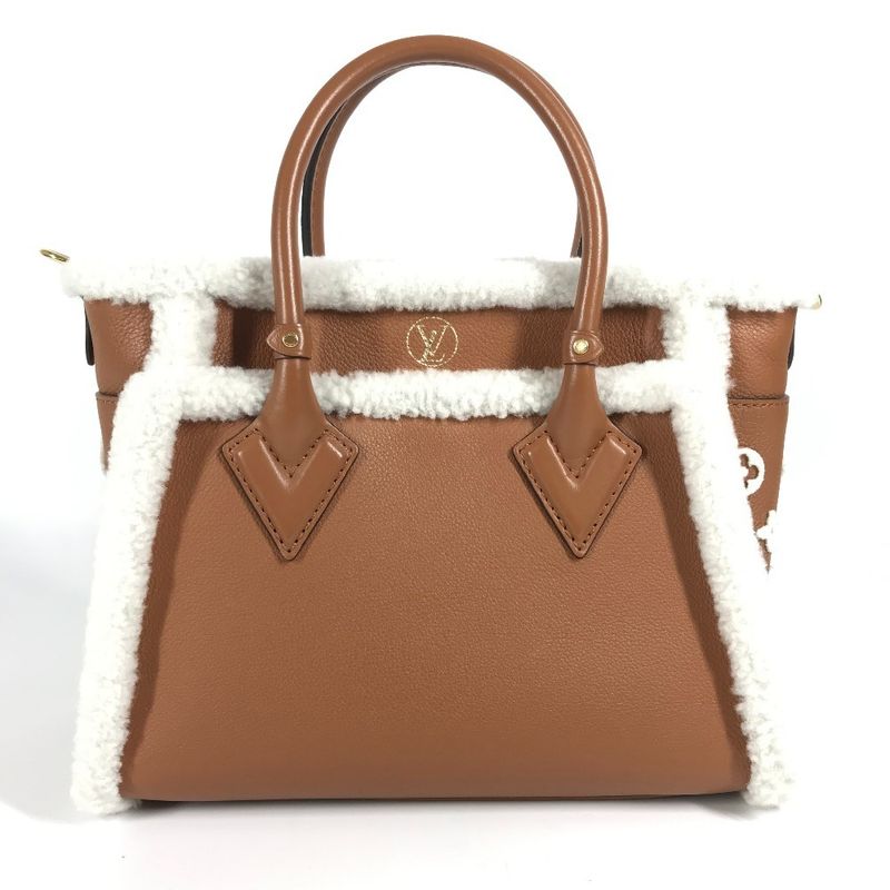 Louis Vuitton Handbag On My Side PM On My Side PM M58918 Leather Camel Brown
