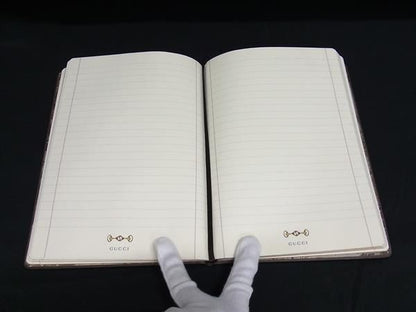 Gucci Sherry Line Micro GG Horsebit PVC Notebook Stationery Beige