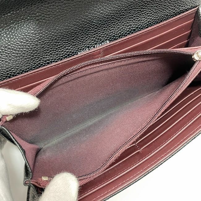 Chanel Bifold Long Wallet Black Matelasse Ap0241 Excellent Condition Wallet