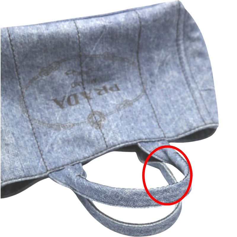 Prada Cotton Canvas Tote Bag Canapa Tote Bag Prada Blue
