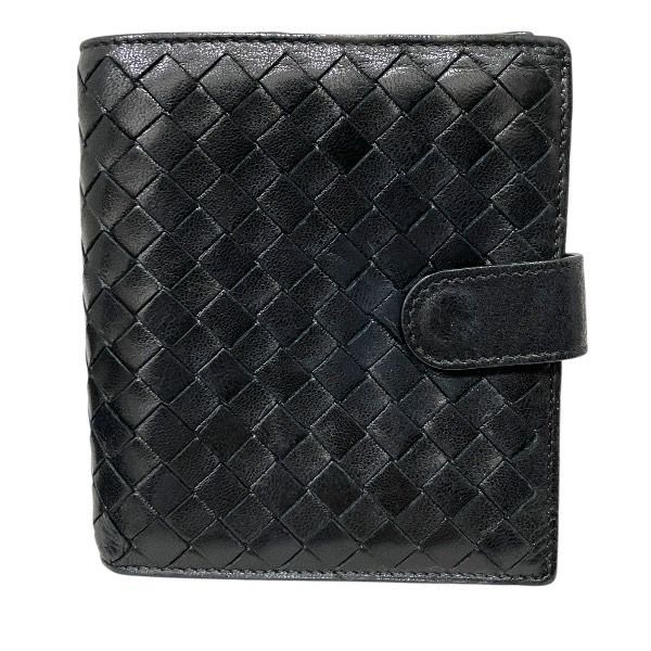 Bottega Veneta Intrecciato 114073-v0013-1000 Round Zipper Bifold Wallet Unisex