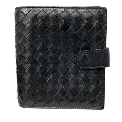 Bottega Veneta Intrecciato 114073-v0013-1000 Round Zipper Bifold Wallet Unisex