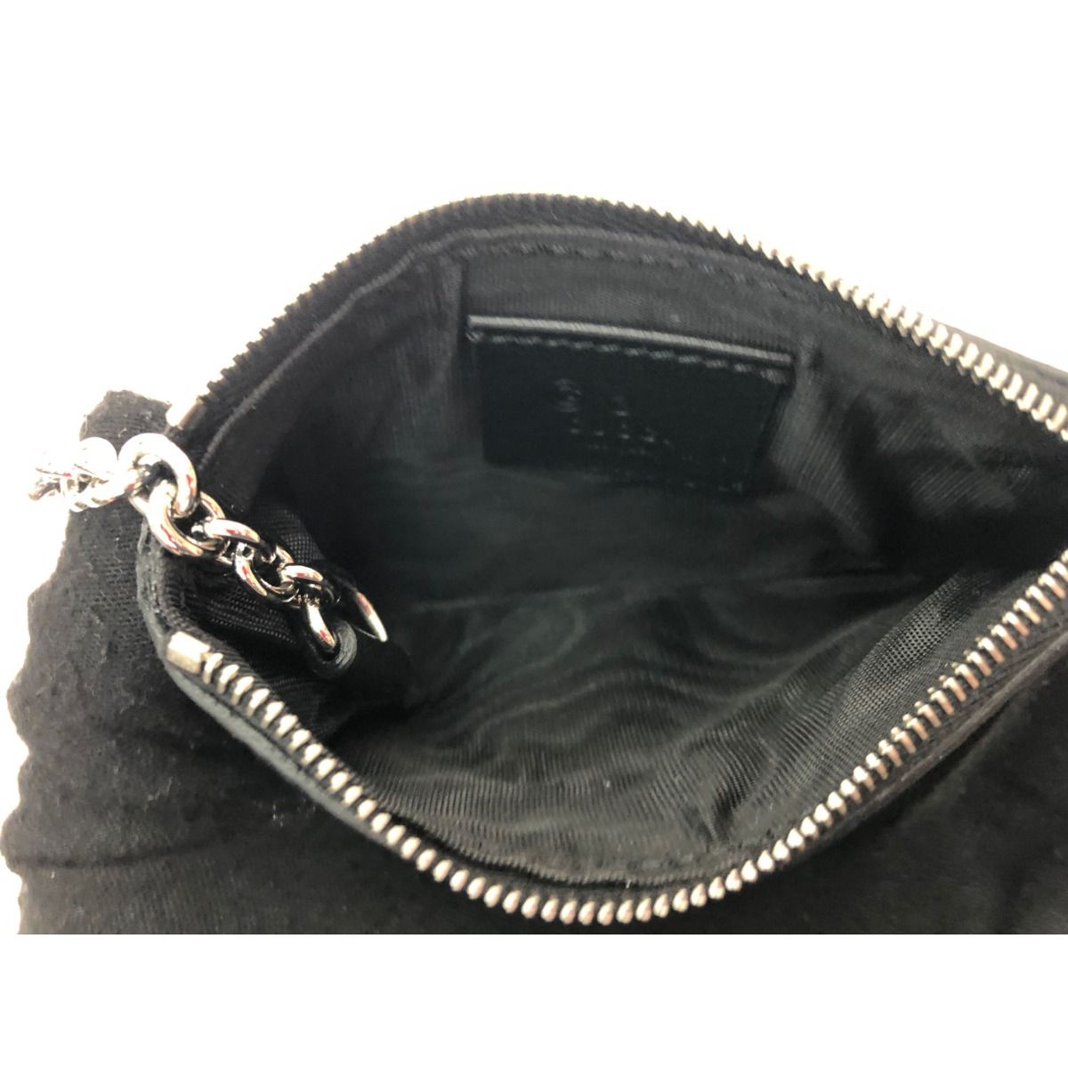 Gucci Men's Coin Case Micro Gucci Guccissima Coin Purse 544476 Black