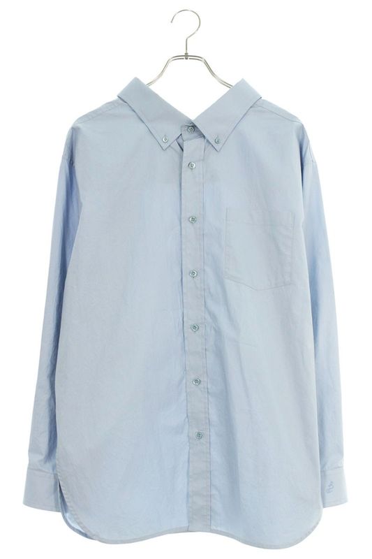 Balenciaga 457578 Tub02 Swing Collar Long Sleeve Shirt Men's 36