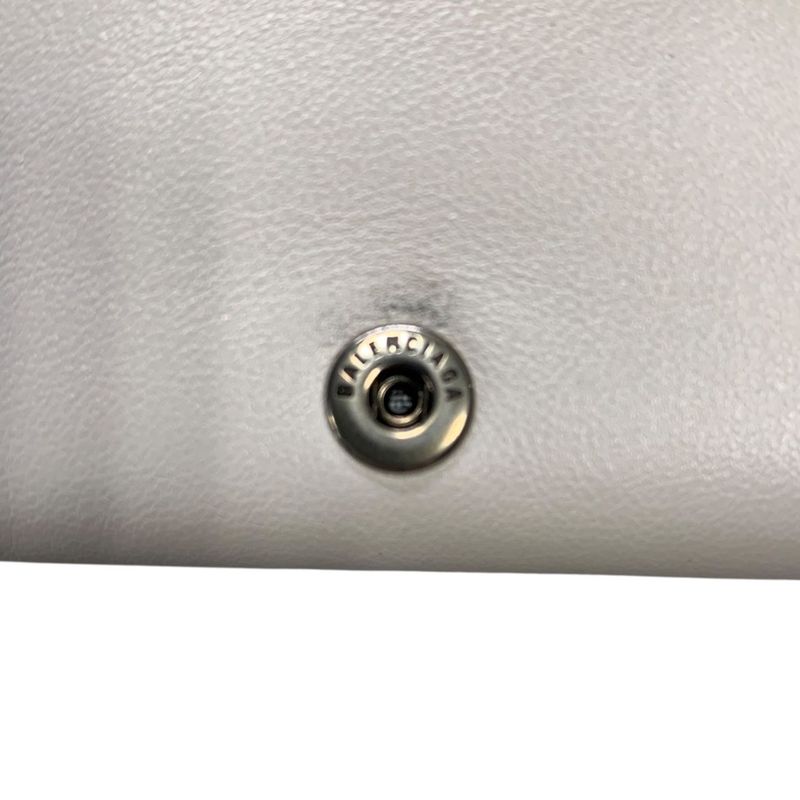 2973 Balenciaga Trifold Wallet 736730 Envelope Mini Wallet White with Box