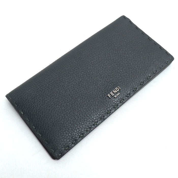 Fendi Selleria Long Wallet Gray 7m0355 Men's Used