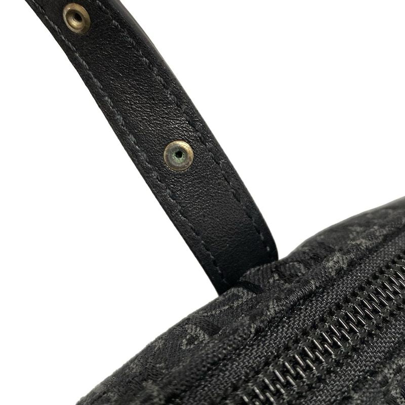 Dior/christian Dior Handbag Trotter Black And Dark Gray Studded/mini Bag Leather