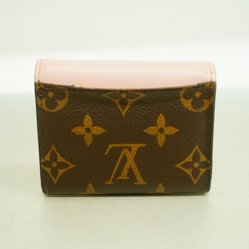 Louis Vuitton Monogram Portefeuille Zoe M62933 Brown Rose Ballerine Women's