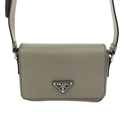 Prada Triangle Logo Saffiano Leather Shoulder Bag - Men's