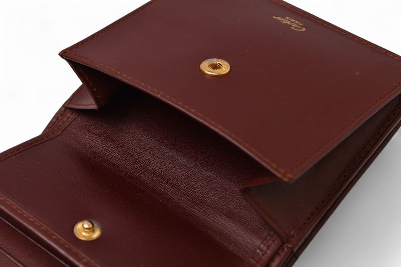 Cartier Fold Wallet Vintage Cartier Mini Wallet Must De Cartier Bordeaux