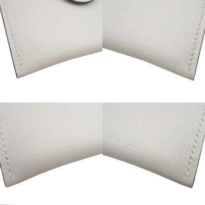 Hermes Iliad W Engraved (2024) Evercolor New White Card Case 1576 Hermes