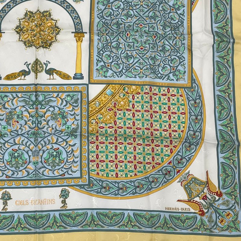 Hermes Scarf Carre 90 Ciels Byzantins Byzantine Sky Silk Multicolor