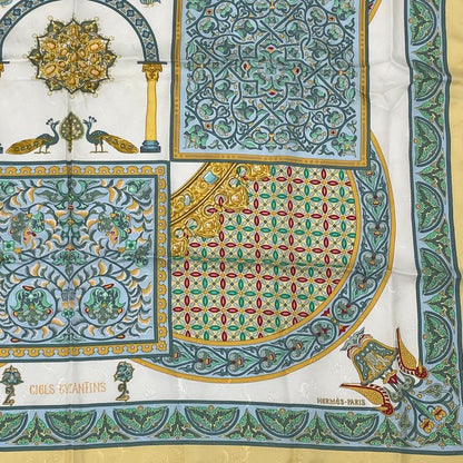 Hermes Scarf Carre 90 Ciels Byzantins Byzantine Sky Silk Multicolor