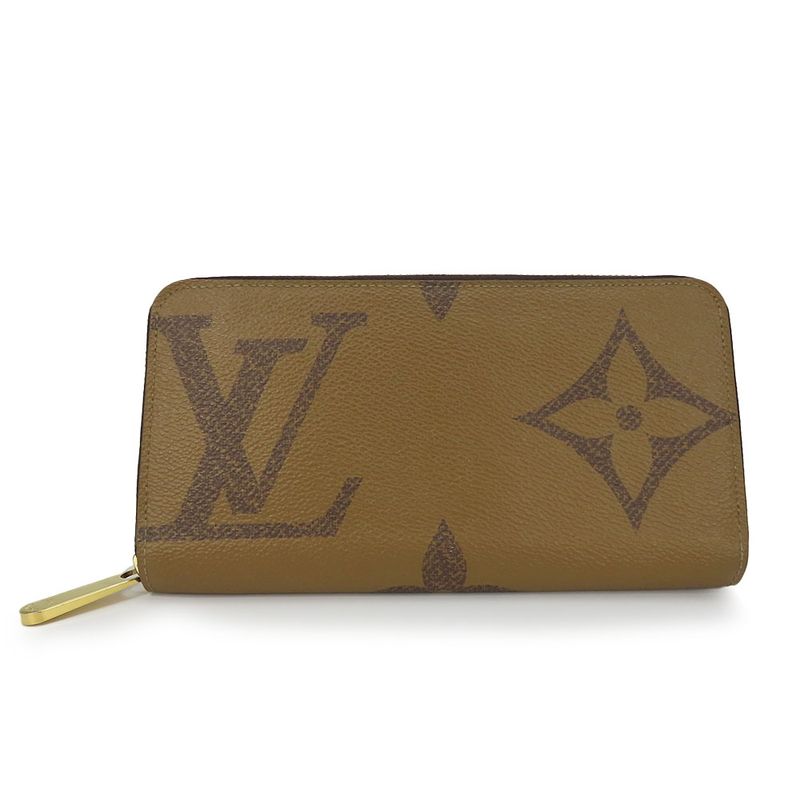 Louis Vuitton Long Wallet Zippy Wallet M69353 Monogram Giant Reverse Brown Gold