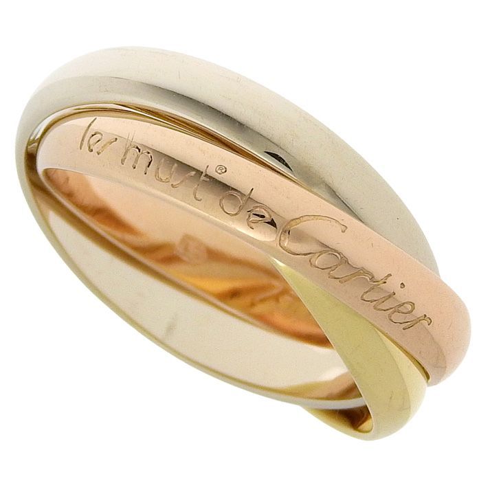Cartier Trinity Ring Classic Model 18K Yellow Gold 18K White Gold 18K Pink Gold