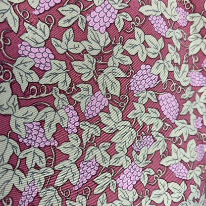 Hermes Grape Pattern 100% Silk Purple Handkerchief Ladies