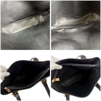 Celine Bucket Shape Tote Bag Shoulder Bag Black Macadam Pattern Pvcleather