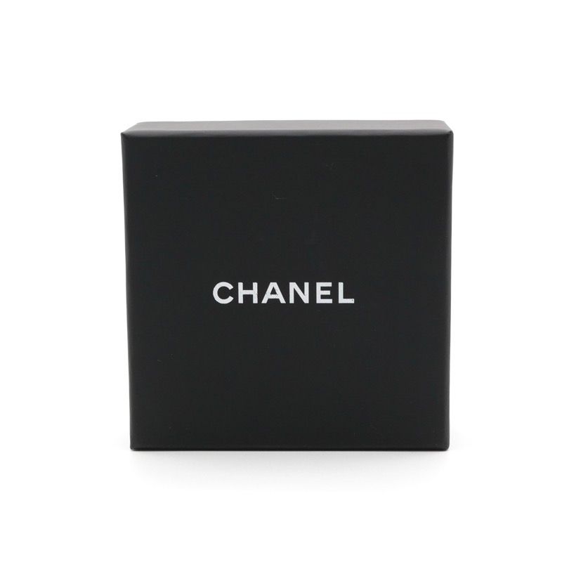 Chanel Earrings Earring Gold Dark Gray Coco Mark Square