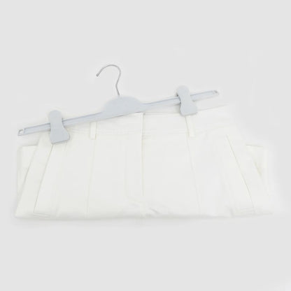Hermes Shorts White Size 38 Cotton Polyurethane Women's Apparel Clothes