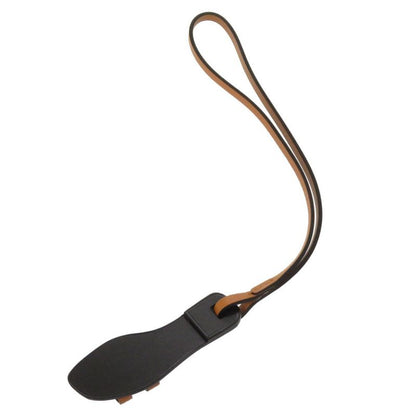 Hermes Oran Nanno Vaux Epson Gold Natural Sablé Black Bag Charm Brown 1231