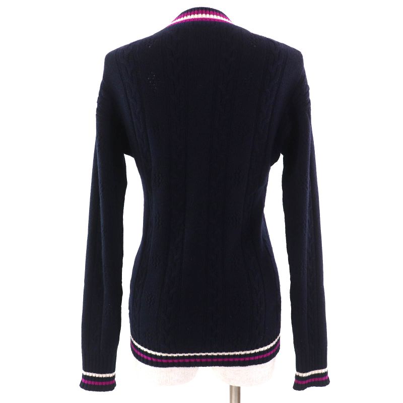 CHANEL P44160k04587 Cashmere Logo Emblem V-neck Long Sleeve Knitted Sweater