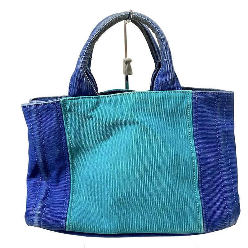 Prada Tote Bag Canapa Bn2439 Blue×green×black