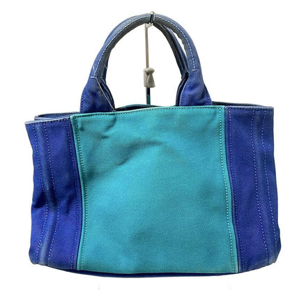 Prada Tote Bag Canapa Bn2439 Blue×green×black