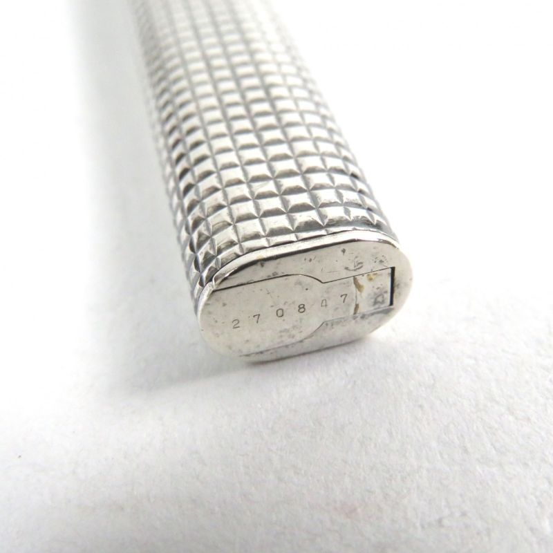 Cartier Trinity Ballpoint Pen With Logo Engraved On The Cap Silver Lattice