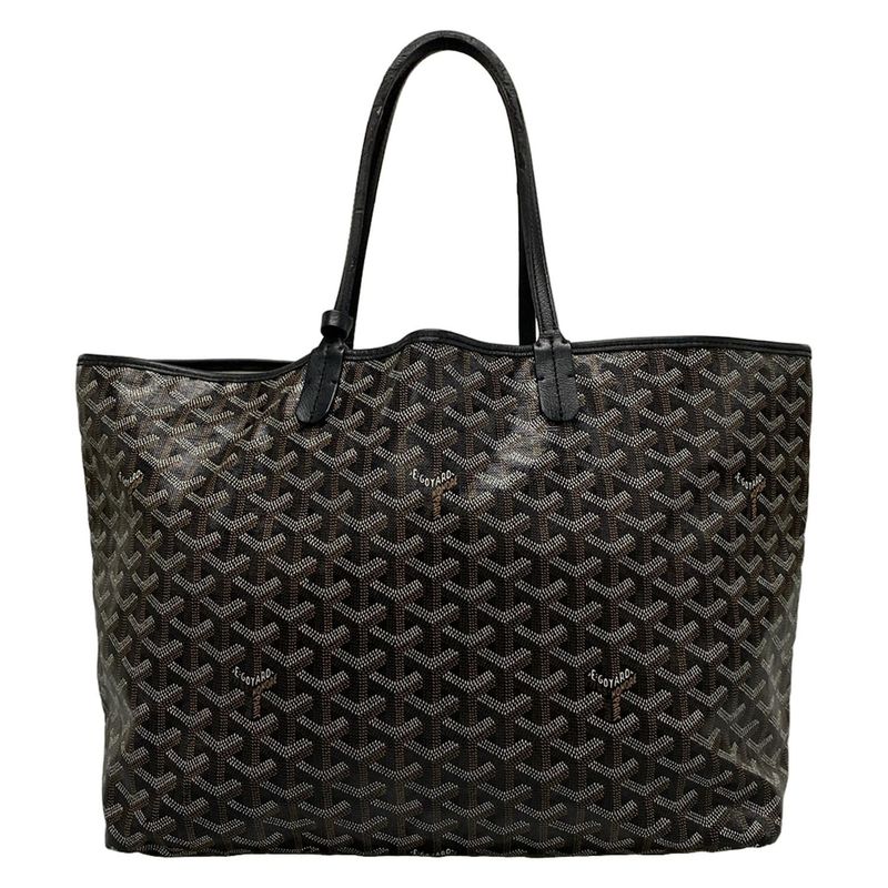 Goyard Tote Bag Saint Louis PM Black×brown×white Leather