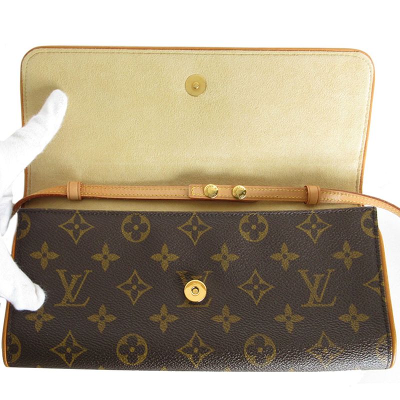 Louis Vuitton Crossbody Shoulder Bag Monogram Pochette Twin GM M51852