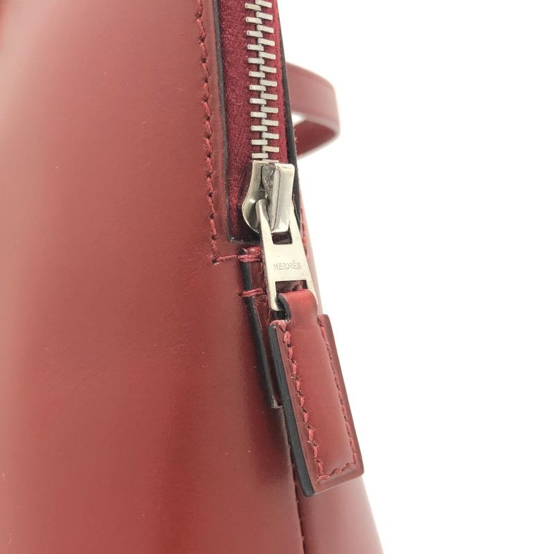Hermes Tote Bag Escapada Box Calf Bordeaux Burgundy