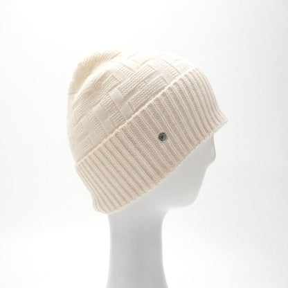 Hermes Freckens Knit Cap Size S Serie Button H Logo Ribbed Beanie Hat