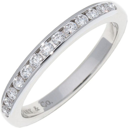 Tiffany & Co Ring Pt950 With 13p Diamonds Half Circle Channel Setting Band Ring