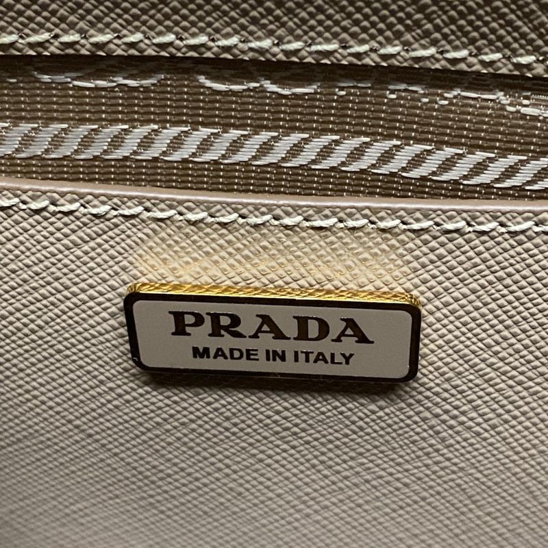 Prada Handbag Galleria Beige Mini Bag Leather