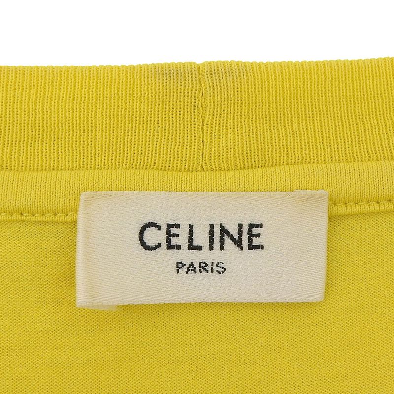 Celine Beautiful Logo T-shirt Top Men's Mustard XXL 2x681501f XXL