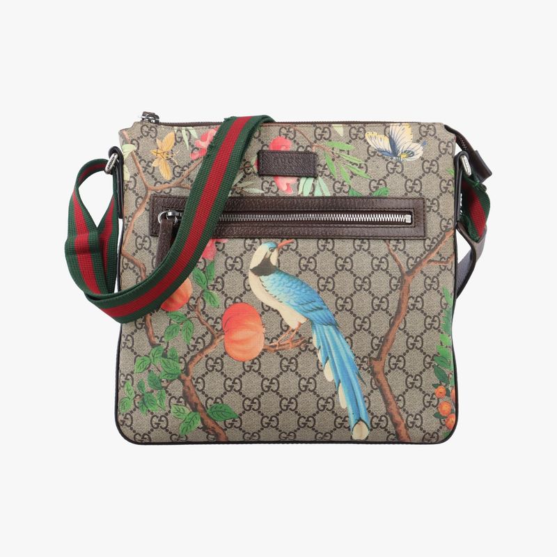 Guccigg Supreme Guccitian Beige And Multicolor PVC Coated Canvas And Leather