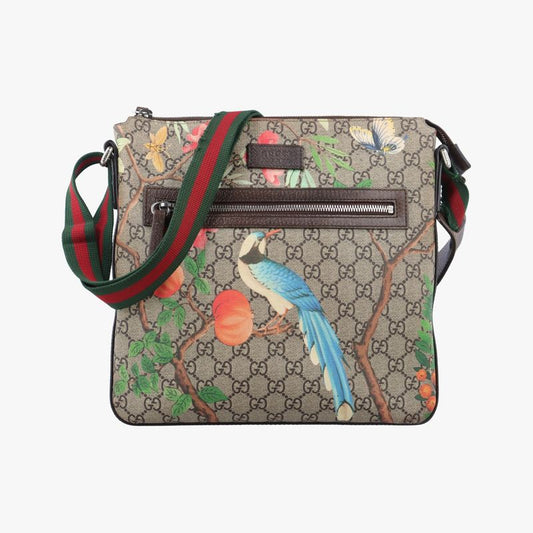 Guccigg Supreme Guccitian Beige And Multicolor PVC Coated Canvas And Leather